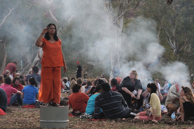 Art at the Heart Opening Ceremony, RAA Alice Springs. Photo James Spiers Courtesy of Tracks Dance.