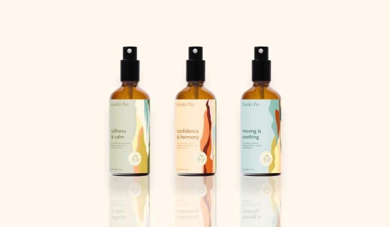 genki pet aromatherapy dogs packaging bottles design by Jo ChunYan