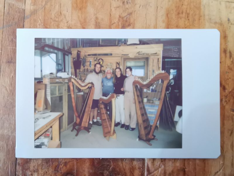 Polaroid from Harp Workshop 2020 with Geoff Wellham